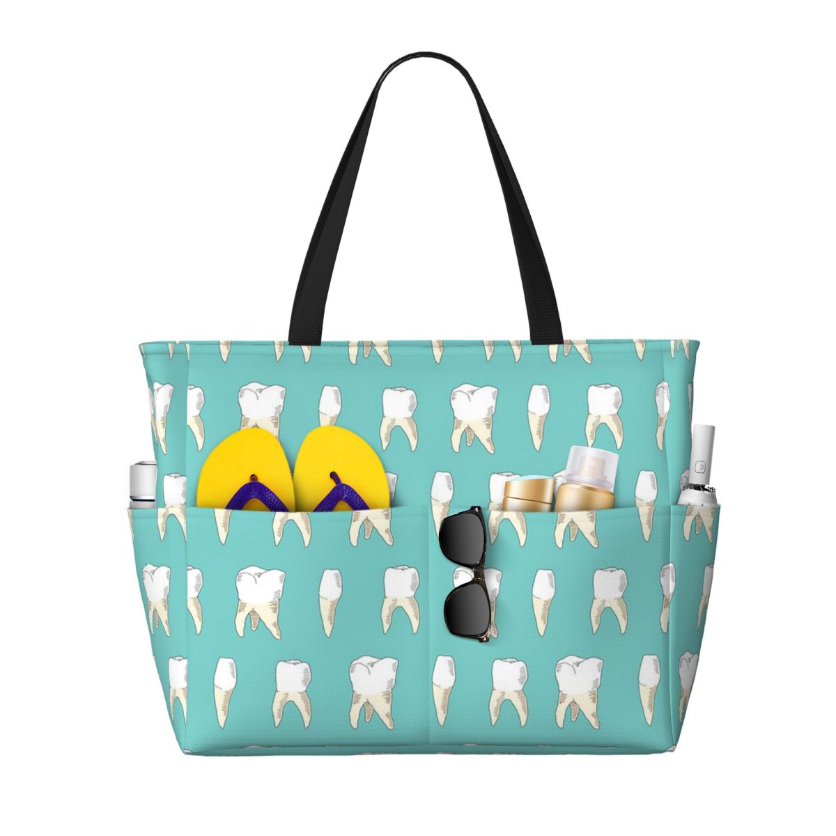 Yoga Fitness Tote - Dentist Tooth Teeth Beach Tote Bag