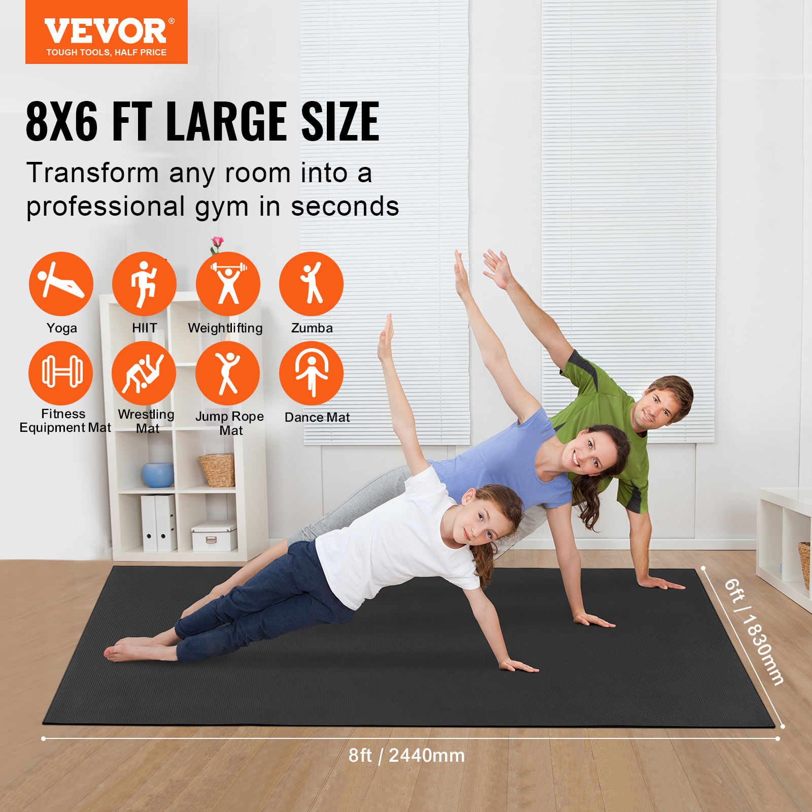 VEVOR Non Slip High Density Pr - Yoga Daily Fitness recension och pris