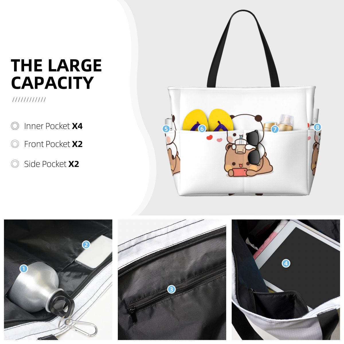 Bear And Panda Bubu Dudu Ballo - Yoga Fitness Tote recension och pris