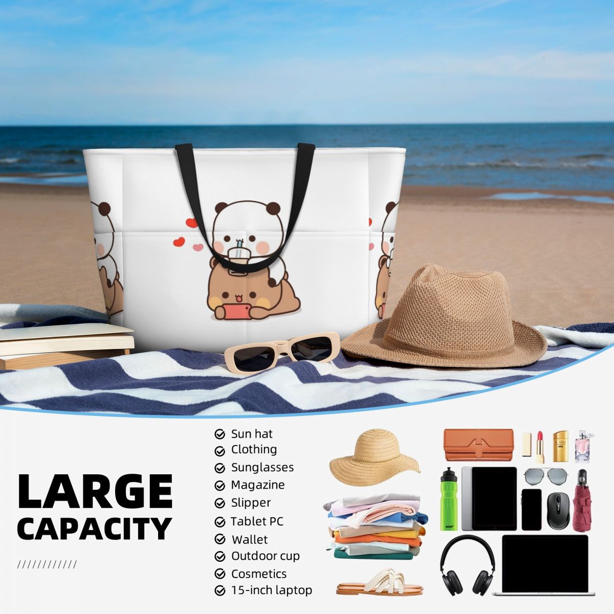Bear And Panda Bubu Dudu Ballo - Yoga Fitness Tote recension och pris