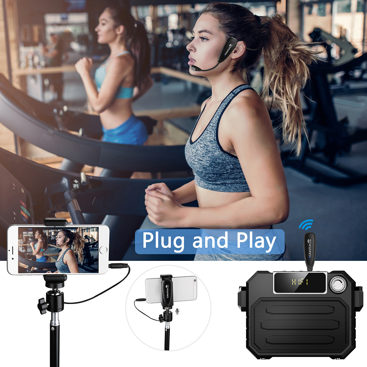 KIMAFUN 2.4G Wireless Fitness  - Yoga And Fitness Instructor recension och pris