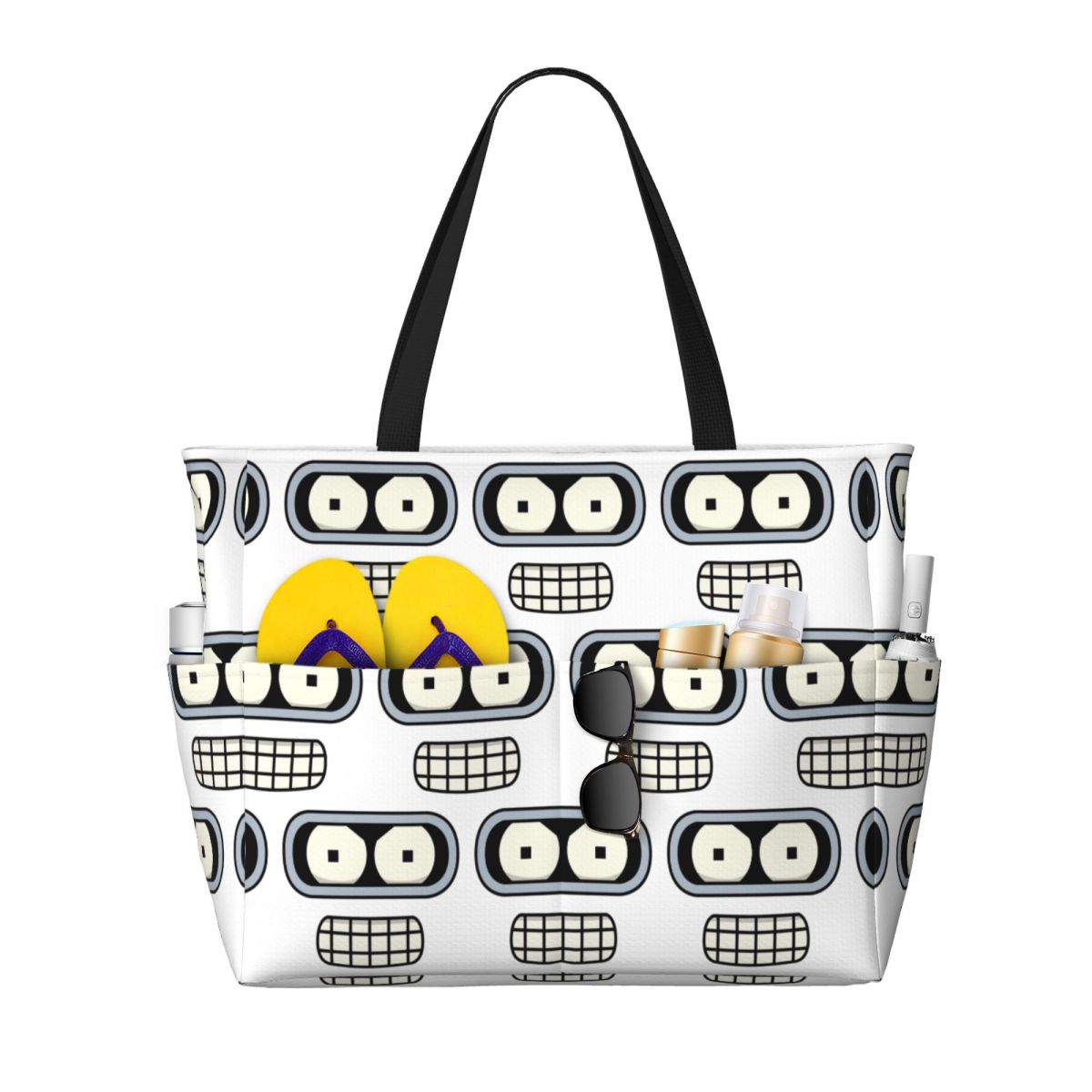Bender's Face Beach Tote Bag S - Yoga Fitness Tote recension och pris