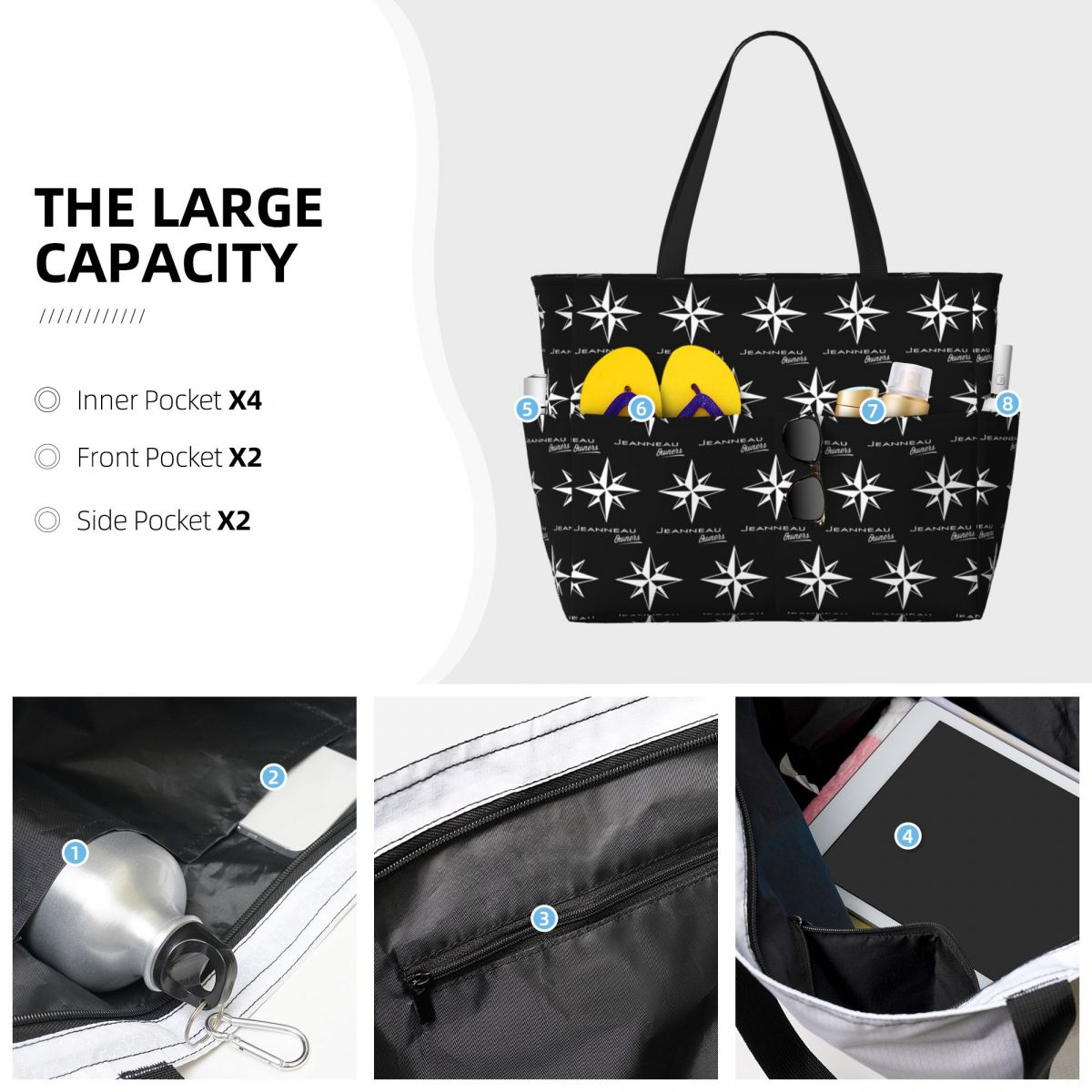 Jeanneau Yachts Beach Tote Bag - Yoga Fitness Tote recension och pris