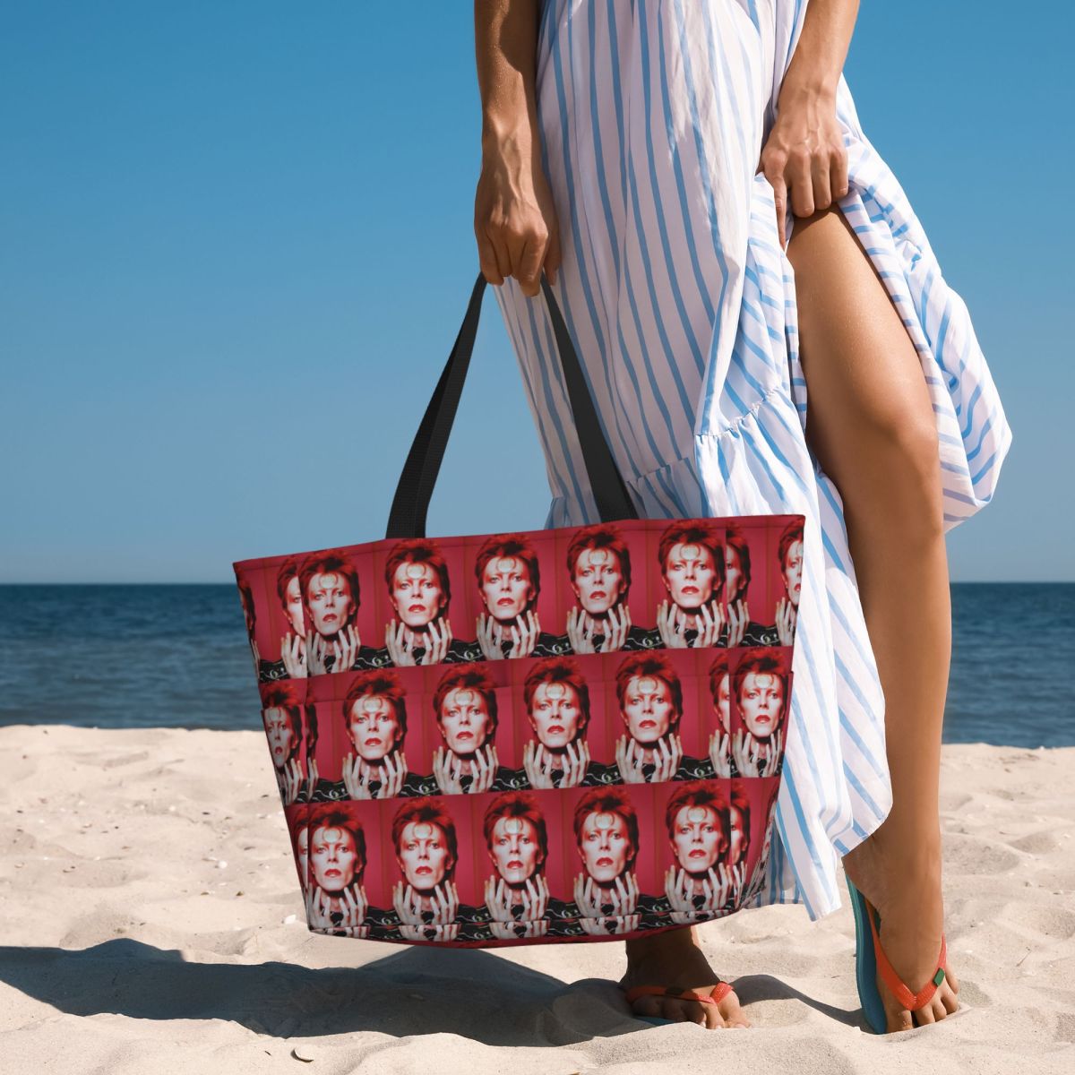 Davids Bowied Beach Tote Bag S - Yoga Fitness Tote recension och pris