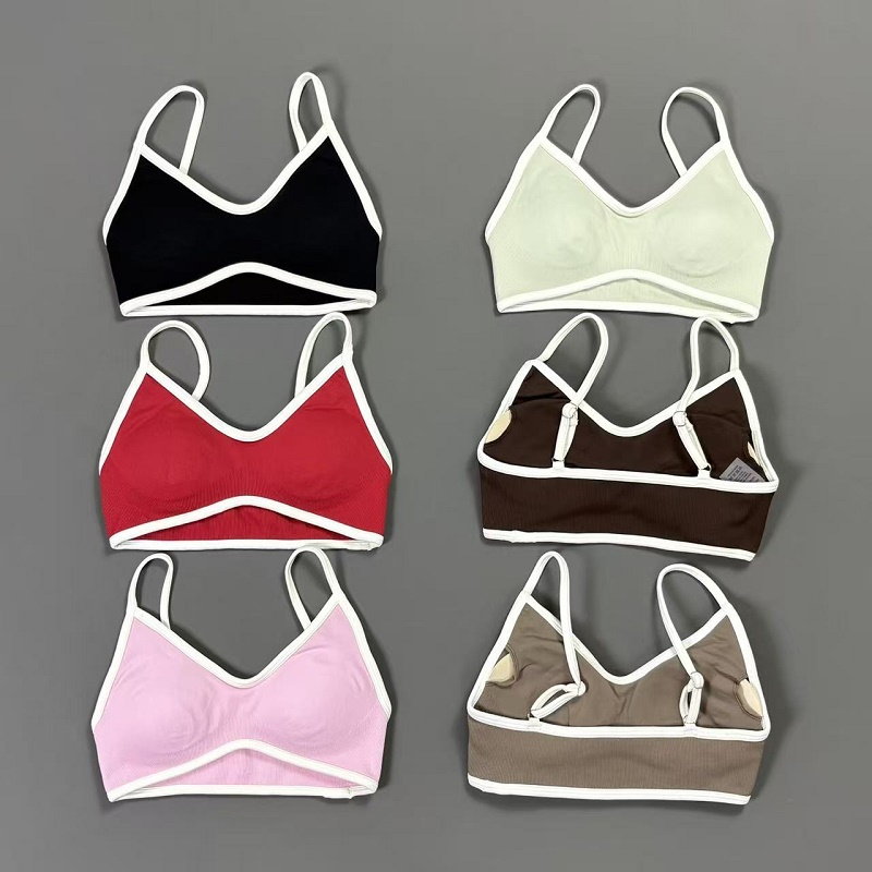 Women Contrastline Yoga Bra V  - Yoga Daily Fitness recension och pris