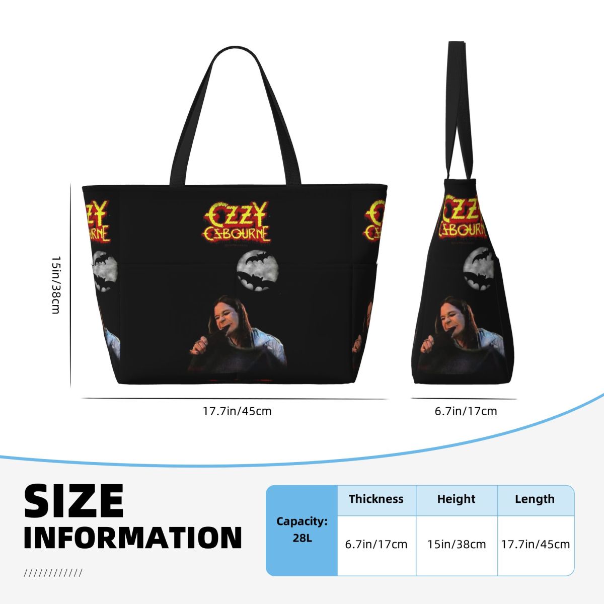Ozzy Osbourne Merch Beach Tote - Yoga Fitness Merch recension och pris