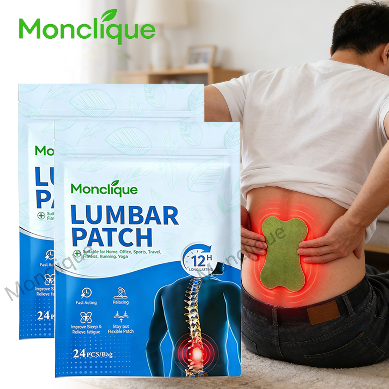24/48PCS Lumbar Patch Back Mas - Yoga Fitness Promotion recension och pris