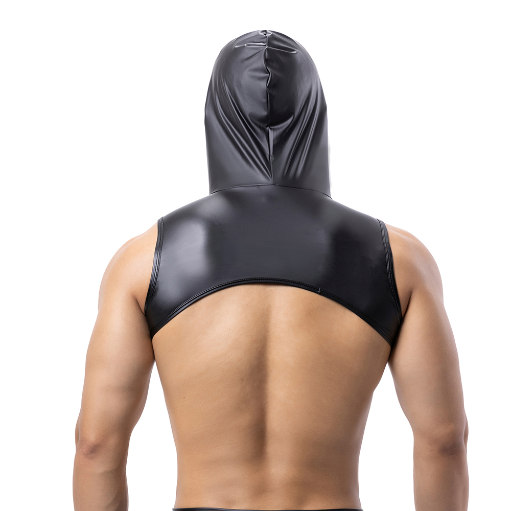 Men Faux Leather Hooded Fitnes - Gymnastics Rings recension och pris