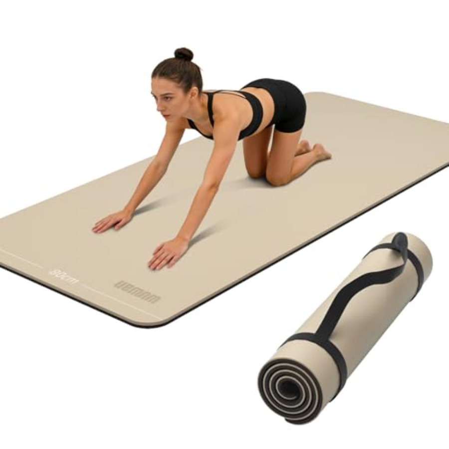 Wide Yoga Mat-80cm Non Slip Ex - Yoga Fitness Resiliation recension och pris