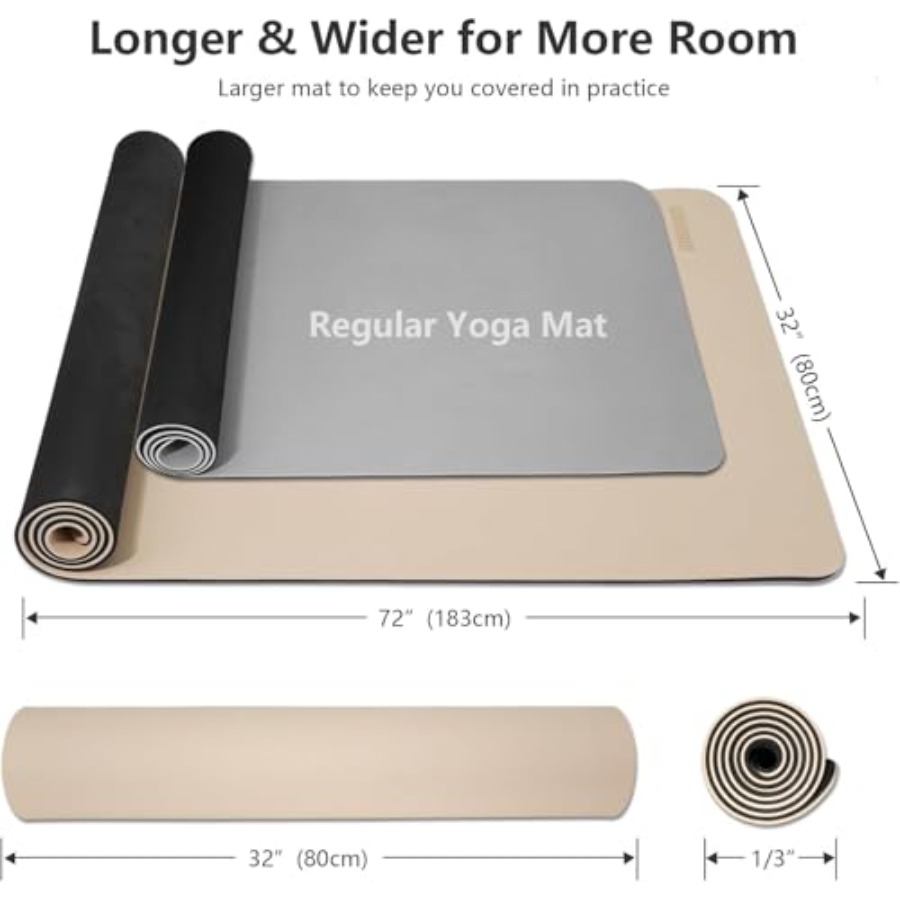 Wide Yoga Mat-80cm Non Slip Ex - Yoga Fitness Resiliation recension och pris