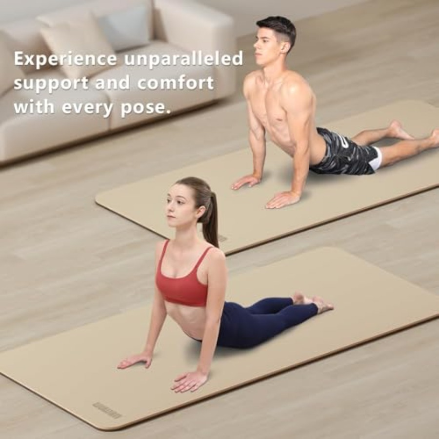 Wide Yoga Mat-80cm Non Slip Ex - Yoga Fitness Resiliation recension och pris