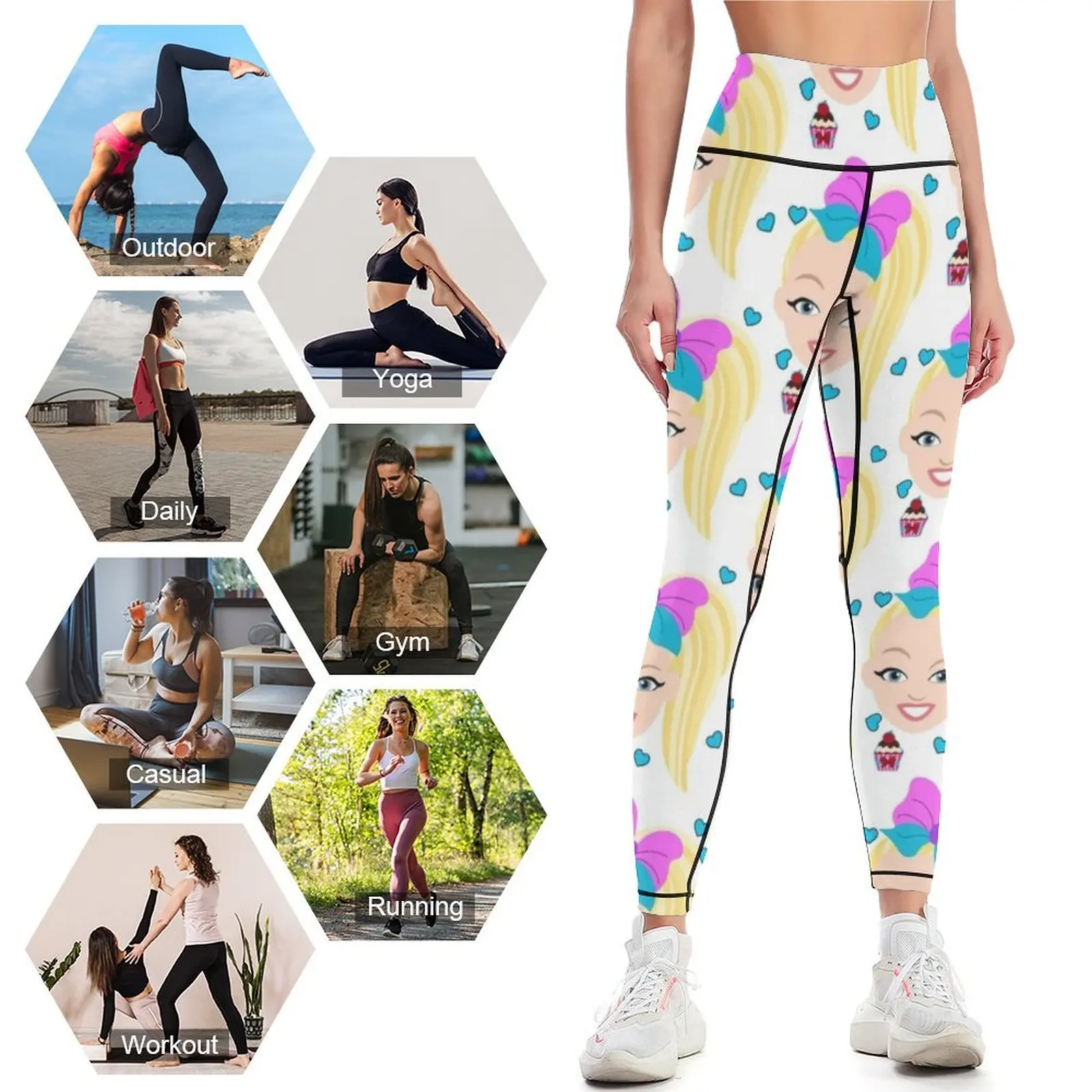 Jojo siwa fan merch, Leggings  - Yoga Fitness Merch recension och pris