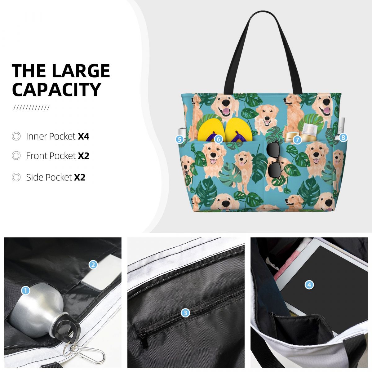 Golden Labrador Retriever Dog  - Yoga Fitness Tote recension och pris