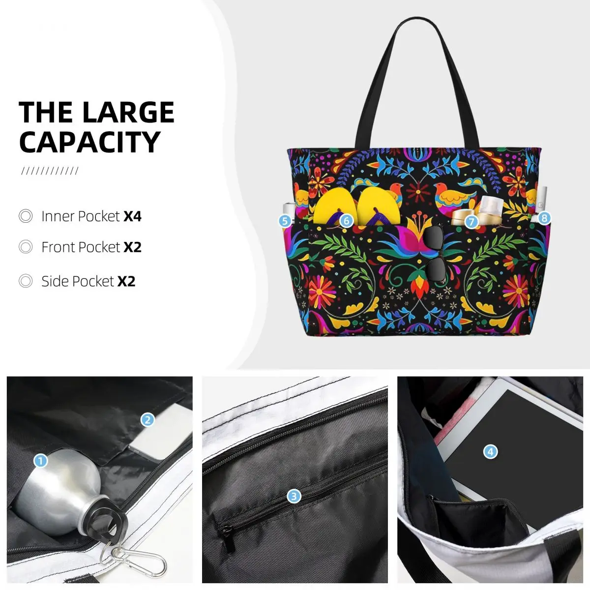 Mexican Flowers And Birds Beac - Yoga Fitness Tote recension och pris