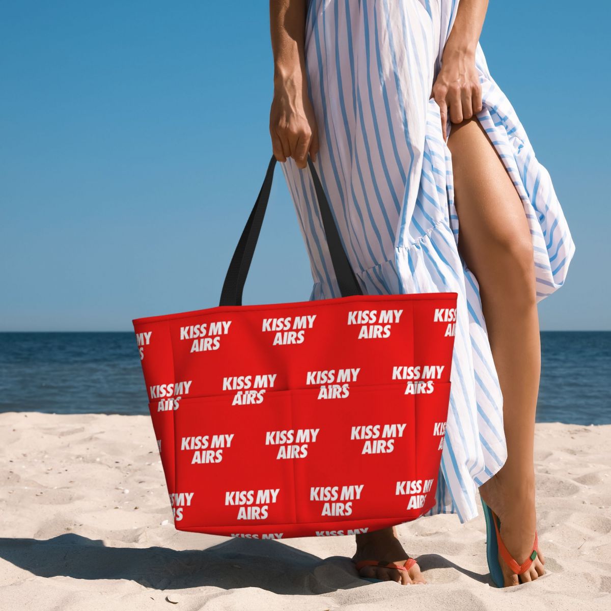 Kiss My Airs 50x80 Beach Tote  - Yoga Fitness Tote recension och pris